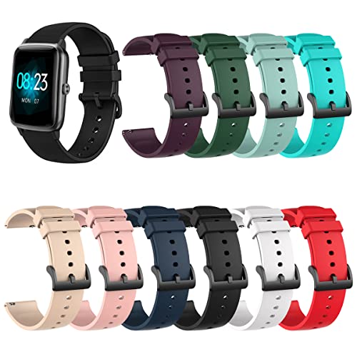 Compatible with Luoba Smart Watch Bands 1.69,Soft Silicone Replacement Wrist Strap for Luoba 1.69' 1.85'' Watch Band Bracelet (10 Pack)