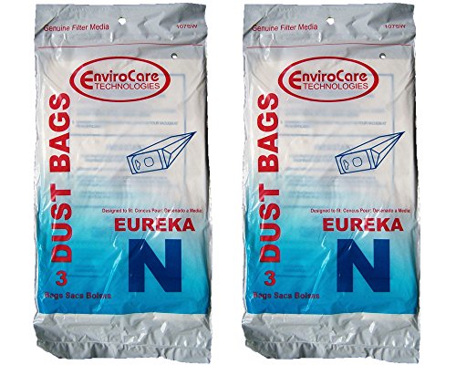 EnviroCare Replacement Vacuum Cleaner Bags Designed to fit Eureka Mighty Mite Canisters Style N 6 bags