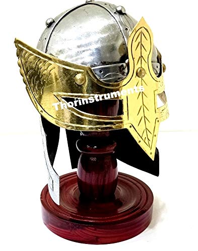Armour Viking Mask Roman Knight Mini Helmet with Stand Ofiice Decor Rustic Vintage Home Decor Gifts