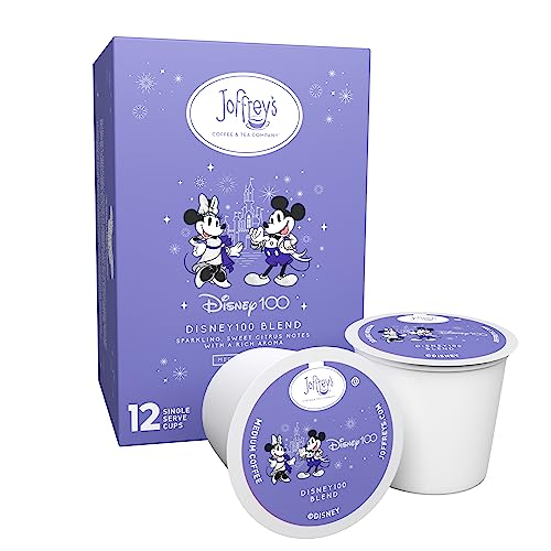 Joffrey's Coffee - Disney100 Blend, Disney Specialty Coffee Collection, Artisan Medium Roast, 100% Arabica Beans, (Single Serve Cup, 12 Count)