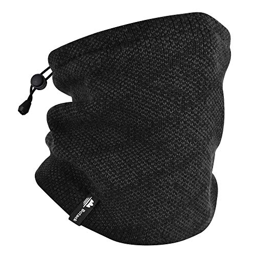 Botack Neck Warmer Gaiter, Thick Fleece Winter Warm Face Mask Scarf for Men Women Skiing Cycling