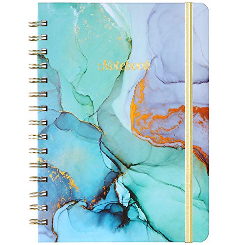 Spiral Journal/Notebook - Lined Journal with Back Pocket and Hardcover, 8.4' x 6.3', College Ruled Notebook/Journal, Premium Thick Paper, Strong Twin-Wire Binding, Perfect for School, Office & Home