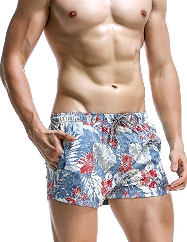 SEOBEAN Mens Sport Swimwear Trunk Boxer Beach Boardshorts (S(25-27'), 2839)