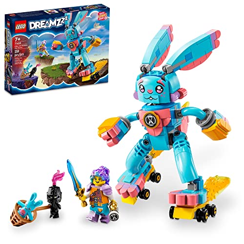LEGO DREAMZzz Izzie and Bunchu The Bunny 71453 Building Toy Set, 2 Ways to Build Bunchu The Bunny, Includes Grimspawn and Izzie Minifigure, Great Gift for Kids Ages 7+ to Play with Friends