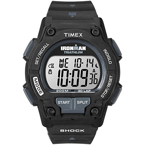 Timex Men's T5K196 Ironman Endure 30 Shock Full-Size Black Resin Strap Watch
