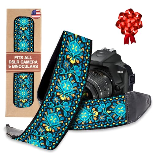 Art Tribute Camera Strap For Photographers Padded Universal Fit Neck Shoulder & Crossbody Strap Quick Release For DSLR/SLR/Mirrorless Canon Nikon Sony Olympus Compatible Photographer Gift