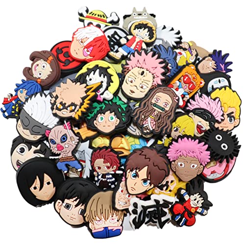 Melgoranmi 50pcs Pack Anime Shoe Charms PVC Different unisex-adult for Decoration party favors