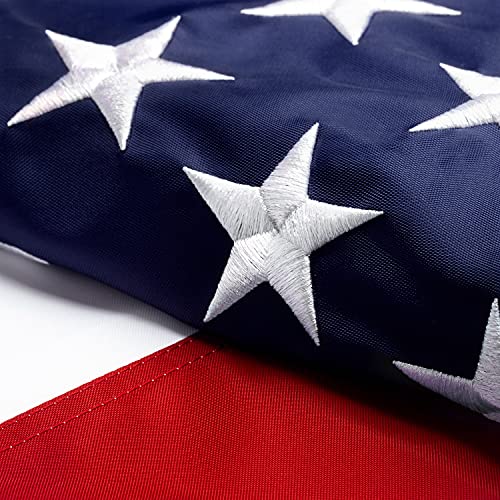 XIFAN Premium American Flag 4x6 Outdoor, Heavy Duty 210D Nylon US Flag, Strongest Longest Lasting with Embroidered Stars/Sewn Stripes/Brass Grommets