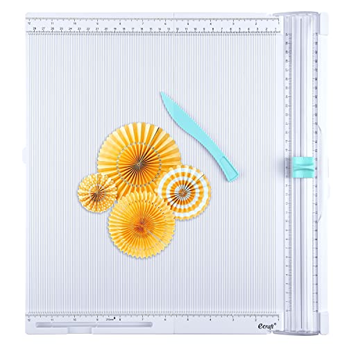 Ecraft Paper Trimmer Scoring Board: 12 x12 inch Craft Paper Cutter - Folding & Scorer for Cover of Book & Gift Box and Photo etc