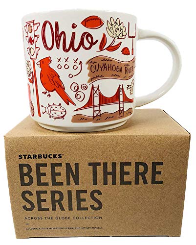 Starbucks Ohio Porcelain Mug Been There Series Across the Globe Collection, 14 Ounces