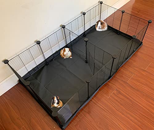 48' Extra Large Guinea Pig Dwarf Rabbit Habitat Yard Hamster Turtle Critters Cage Center Divider with Door Mice Bunny Hedgehog Enclosure with Waterproof Bottom Canvas
