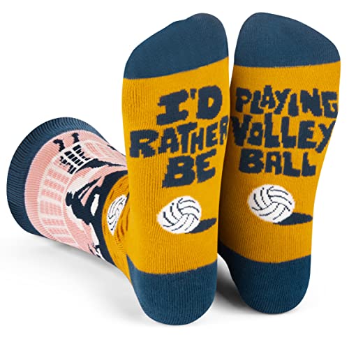 I'd Rather Be Playing Volleyball Socks for Women and Men - Funny Gifts for Volleyball Players