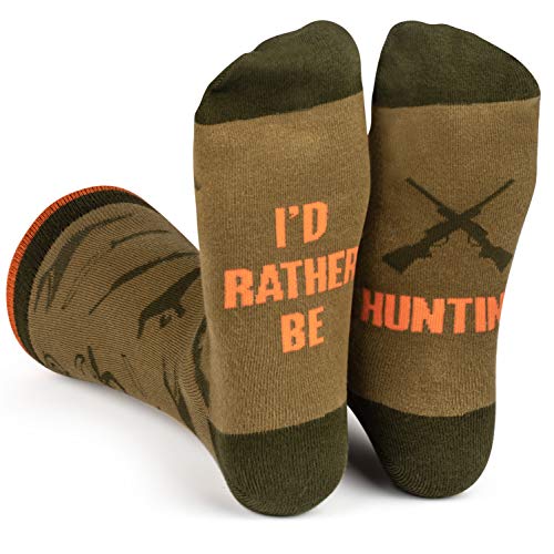 I'd Rather Be Hunting Socks for Men who Love to Hunt - Funny Gifts for Hunters