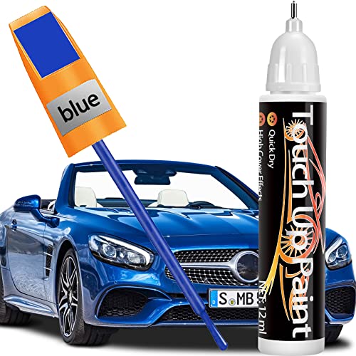 Blue Touch Up Paint for Cars, Quick And Easy Car Scratch Remover for Deep Scratches，Two-In-One Automotive Car Paint Scratch Repair for Vehicles, Touch Up Auto Paint for Erase Car Scratches Blue