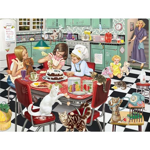 KI Puzzles 550 Piece Puzzle for Adults Mommy's Birthday Surprise Rosiland Solomon 50s Jigsaw 24X18