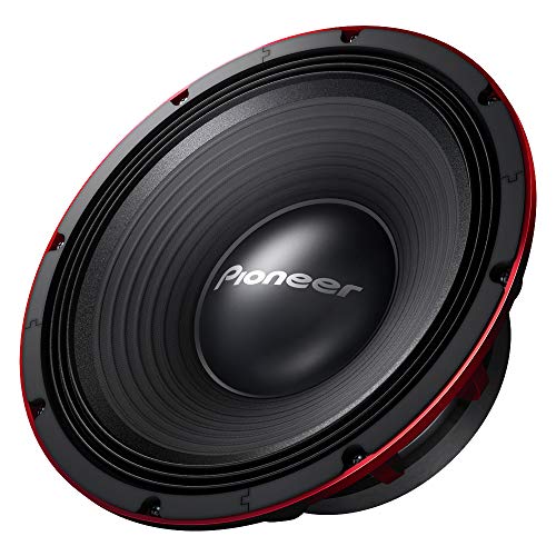 PIONEER TSW1200PRO 12-Inch 1500W RIBEDGE/EAC Subwoofer, Black/RED