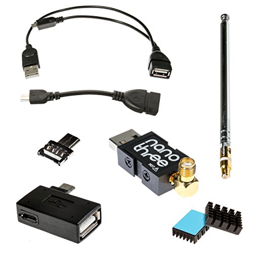 NESDR Nano 3 OTG - Premium Tiny RTL-SDR Bundle for Android and Other USB OTG (microUSB) Host Devices. RTL2832U