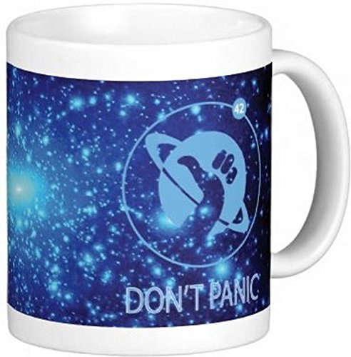 11 oz Dont Panic 42 Ceramic Coffee Mug by Quick Mugs 2 U