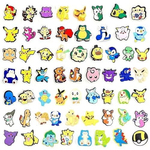 IVASKY 30 PCS Cute Kawaii Anime Random Shoe Charms, Pins, Decorations for Shoes and Clog Sandals, Party Gifts, Favors & Accessories
