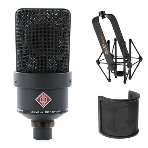 Neumann TLM 103 Large Diaphragm Condenser Microphone (Black) With Suspension Shockmount & Pop Filter
