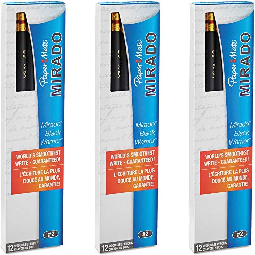 Paper Mate (2254) Mirado Black Warrior Lead Pencils, (Medium) Soft (12 Count) (3 Pack of 12)