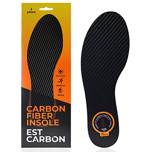 Carbon Fiber Insole for Men Women 1 PC Carbon Fiber Footplate Foot Plate Shoes Insert Rigid Support Turf Toe, Morton Extension, Hallux Rigidus Insole, Soles Inserts for Recovery M 11-11.5 & W 12-12.5