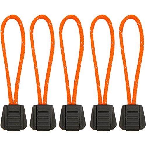 EXOTAC - TinderZIP Zipper Pull Fire Starter with Built-in Tinder for Emergency Kits, Camping, Hiking, and Essential Supplies (Orange)
