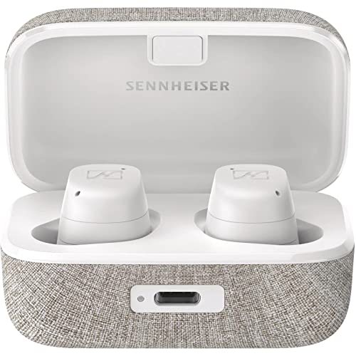 Sennheiser Consumer Audio MOMENTUM True Wireless 3 Earbuds -Bluetooth In-Ear Headphones for Music and Calls with ANC,Multipoint connectivity,IPX4,Qi charging,28-hour Battery Life Compact Design,White