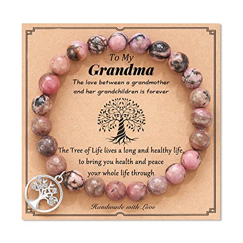 Grandma Gifts, Grandma Christmas Stocking Stuffers Gifts for Grandma Grandmother Grandparents Bracelet Best Elderly Grandma 60th 70th Birthday Mothers Day Gifts Ideas for Women from Granddaughter