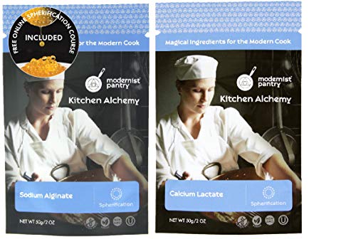 Sodium Alginate + Calcium Lactate Value Pack ⊘ Non-GMO Vegan OU Kosher Certified - 100g/4oz (Bundle with 2 Items)
