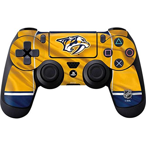 Skinit Decal Gaming Skin for PS4 Controller - Officially Licensed NHL Nashville Predators Jersey Design