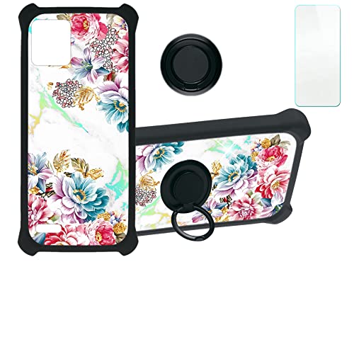 jioeuinly Maxwest Astro 55r Case Compatible for Maxwest Astro 55r Phone Case Cover [with Tempered Glass Screen Protector][Hard PC + Soft Silicone][Ring Support] [Colorful Reflect Light] IMDH-MDH