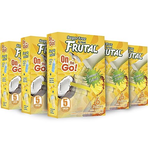 Powdered Drink Mix Pina Colada - Flavored Sugar Free! – Summer Colada Single Serve On The Go! - Powder Sticks Packets (30 Count of Stick Packs) Frutal On-The-Go!