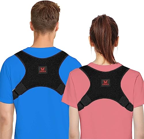 KELIHAWK Posture Corrector for Men and Women Comfortable Back Brace for Spinal Support and Back Straightening - Clavicle Brace and Shoulder Support for Improved Posture and Pain Relie, Regular