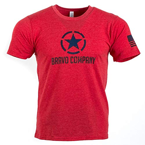 BRAVO COMPANY BCM USA Premium T-Shirt Mod 2 (Large, Red/Blue)