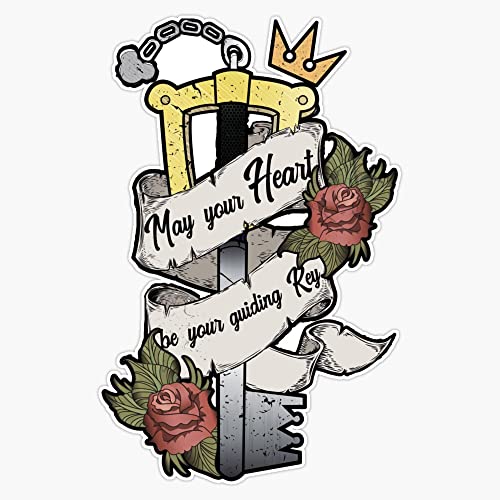 Kingdom Hearts May Your Heart be Your Guiding Key Bumper Sticker Vinyl Decal 5 inches