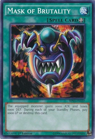 YU-GI-OH! - Mask of Brutality (BP03-EN137) - Battle Pack 3: Monster League - 1st Edition - Common