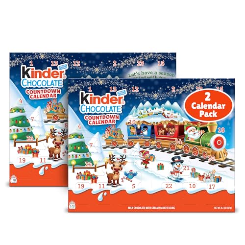 Kinder Joy 2023 Advent Countdown Calendar, Individually Wrapped Chocolate Candy, 24 Pieces (Pack of 2)