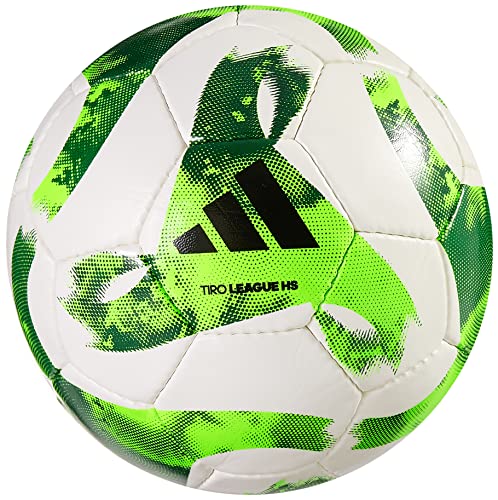 adidas Unisex-Adult Tiro Match Soccer Ball, White/Team Green/Team Solar Green/Black, 3