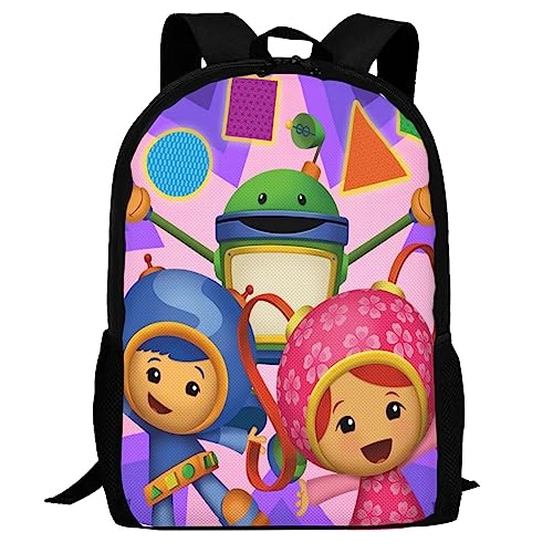 CONPELSON Backpacks Team Anime Umizoomi Adjustable Laptop Backpack Double Shoulder Bag for Women Men Climbing Shopping Work
