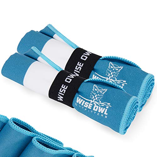 Wise Owl Outfitters Beach Towel and Yoga Towel - Quick Dry Microfiber Travel Towel for Beach, Pool, Yoga, Swim, Hand, Face, and Body
