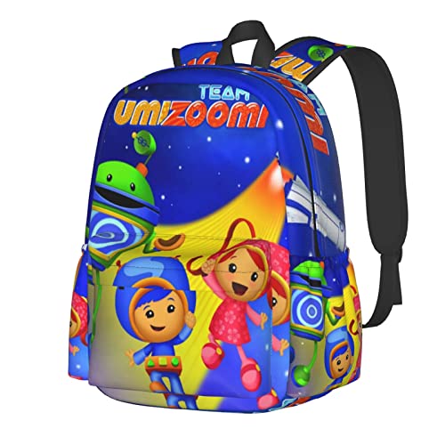 CONPELSON Backpacks Team Anime Umizoomi Adjustable Laptop Backpack Double Shoulder Bag for Women Men Climbing Shopping Work
