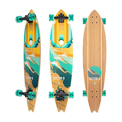 Sector 9 Longboard Complete Offshore Baja Bamboo Swallow Tail 9.35' x 39.5'