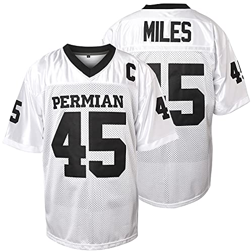 Boobie Miles Jersey, 45 Permian Friday Night Lights Football Jersey White Black S-XXXL (X-Large, White)