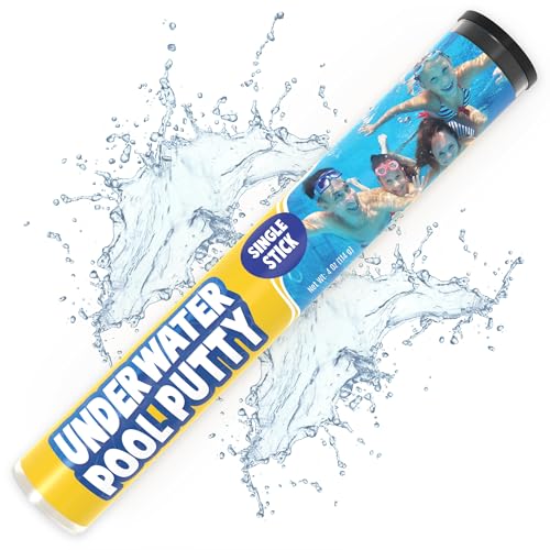2 in 1 Pool Putty for Leaks Underwater, Super Strong Bond Quick Setting Works on Concrete Fiberglass & Variety of Surfaces Easy DIY Fix for Spa and Hot Tub - Waterproof Pool Epoxy