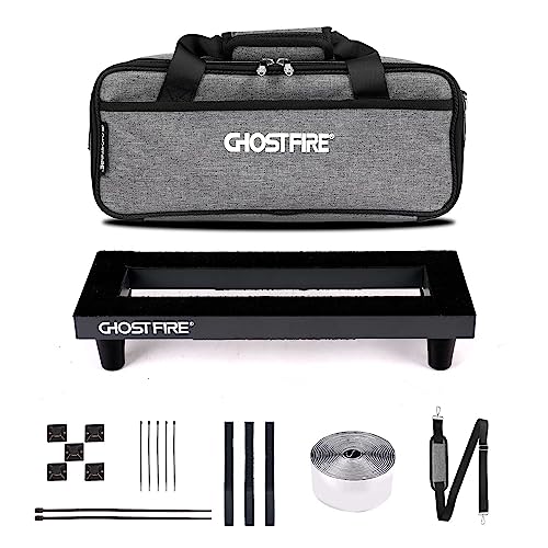 Ghost Fire Guitar Pedal Board Aluminum Alloy 0.8lb Super light Effect Pedalboard13.7''x5.5'' with Carry Bag,SPL-01
