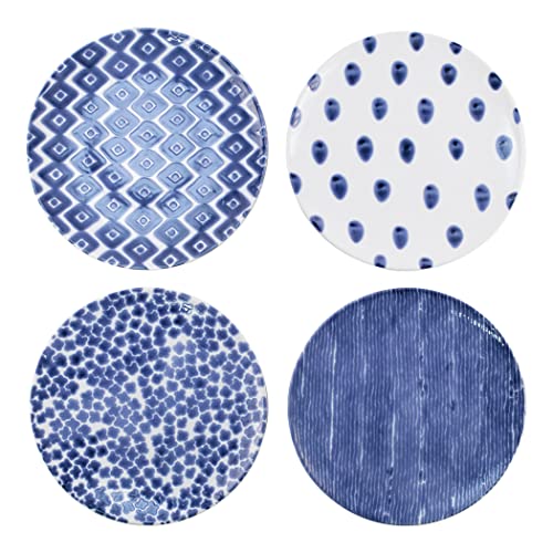 Vietri Viva Santorini Collection Italian Dinnerware Sets (Dinner Plates, Set of 4)