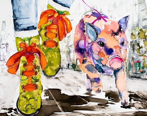 Walk Your Hog in Fluevogs Poster Print - by Leslie Art (36 x 24)