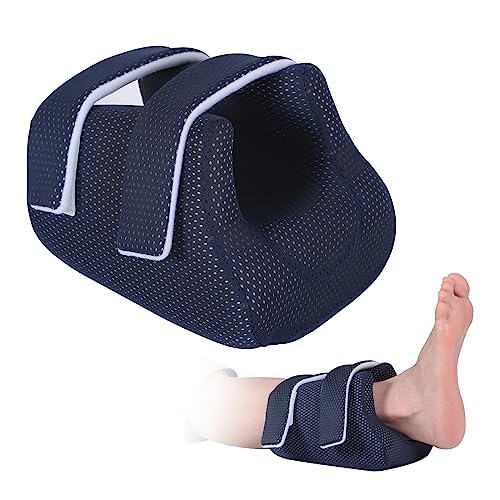 Ehucon Heel Protectors for Pressure Sores,Foot Pillow for Bedridden,Heel Protection Foot Wedge Pillow to Relief Pressure for Sores and Ulcers (Navy Blue 1 pc)