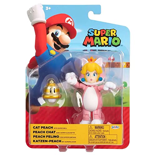 World of Nintendo Super Mario Cat Peach 4 inch Scale 41175
